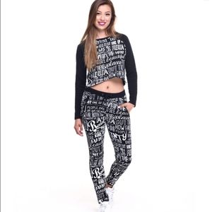 Graffiti Print French Terry Top and Joggers